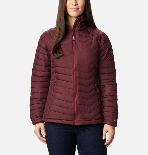 Columbia Powder Lite Insulated Jacket Red For Women's NZ15728 New Zealand